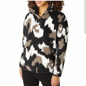 Eddie Bauer • plush teddy quarter zip sweatshirt